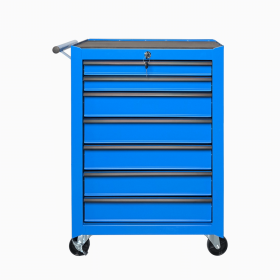 Rolling Metal Tool Chest with 7 Drawers, 20" 7-Drawer Tool Chest Cabinet with Ball Bearing Drawer Slides, Steel Tool Storage Box Organizer -BLUE