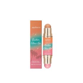 zephoco Dual-End Contour and Blush Stick, Light Brown and Light Pink, 7.6 g
