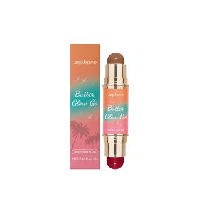 zephoco Dual-End Contour and Blush Stick, Tan and Berry, 7.6 g