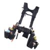 Tool Belt, 19 Pockets Tool Pouch with Suspenders for Men, Heavy Duty Adjustable Utility Belt Work Bag Detachable Suspension Rig for Electrician