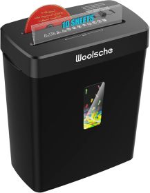 Paper Shredder for Home- 10-Sheet Cross Cut with 3.43-Gallon Basket - P-4 Security Level - 3-Mode Design - Shreds CD and Credit Card - Durable, Fast