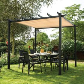 10ft*12ft Reinforcement magic tool, finished product of sunshade net with nail fastening, fixed in one second, resistant to strong wind (Color: Beige)