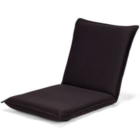 Adjustable 6 Positions Folding Lazy Man Sofa Chair Floor Chair (Color: Brown)