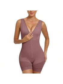 Fasjrixa Fajas Colombianas Shapewear for Women Tummy Control Post Surgery Full Body Shaper Butt Lifter with Zipper Crotch,corset tops for women (Color: purple, size: 3XL)